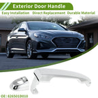 Exterior Door Handle for Hyundai Kia (No. 826501D010) Front Left Silver Tone