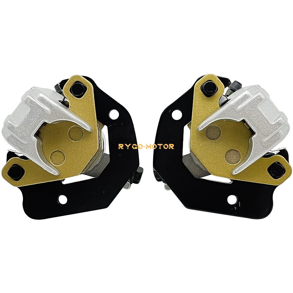 Front Left Right Brake Calipers & Pads for Kawasaki Bayou 300 (1988–2004)