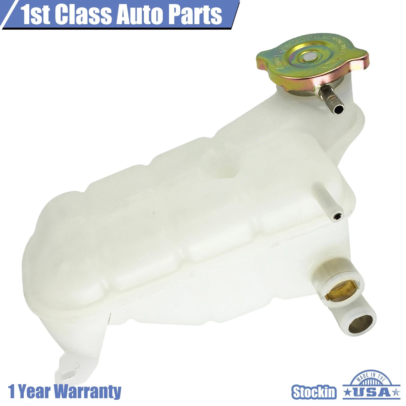 Coolant Overflow Tank Reservoir with Cap for Mercedes-Benz W201 W124 (1983–1996)