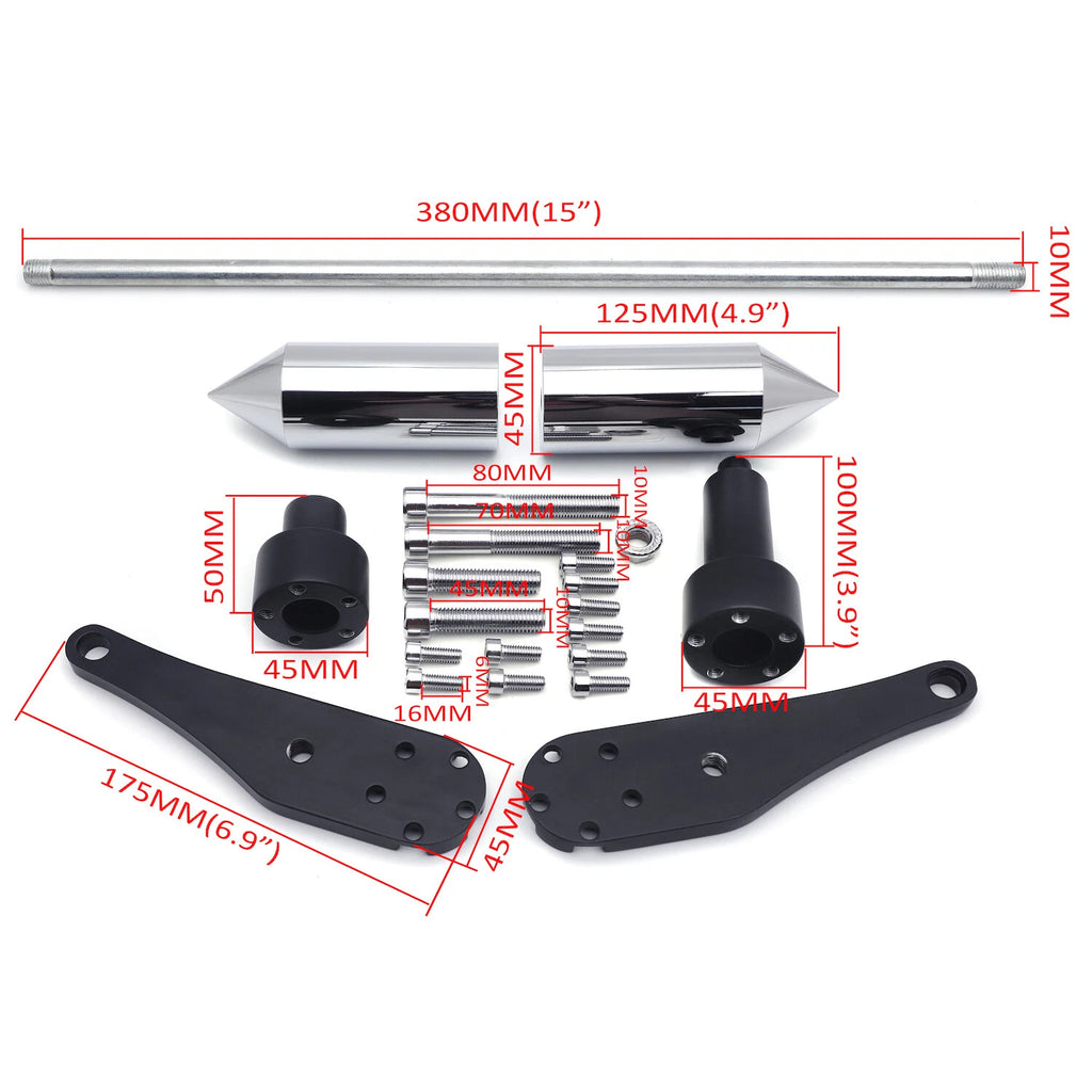 Chrome Spike Frame Slider Protector for Kawasaki ZX 10R (2006–2007)