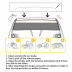 Matte White Window Visor Sun Strip for Car Windshield (DIY)