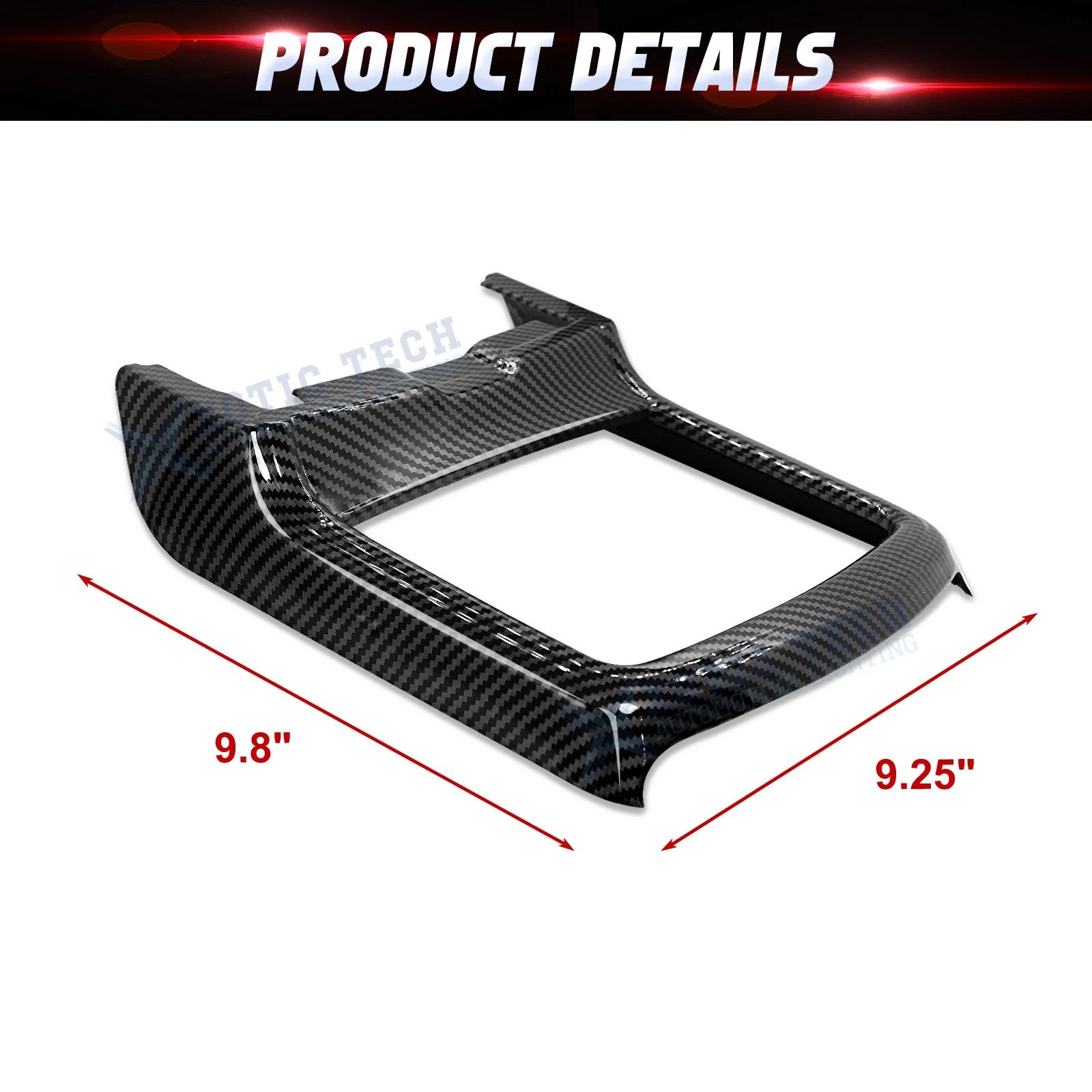 Carbon Fiber Black Central Cup Holder Frame Trim for Dodge Charger (2011-2023)