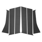 6Pcs Door Pillar Window Trim for Mitsubishi Outlander (2014–2023) Carbon Fiber