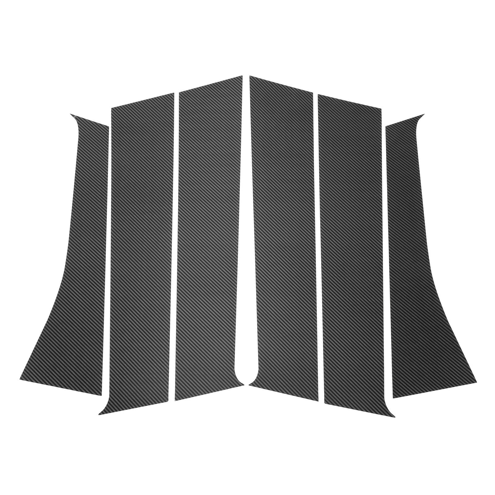 6Pcs Door Pillar Window Trim for Mitsubishi Outlander (2014–2023) Carbon Fiber