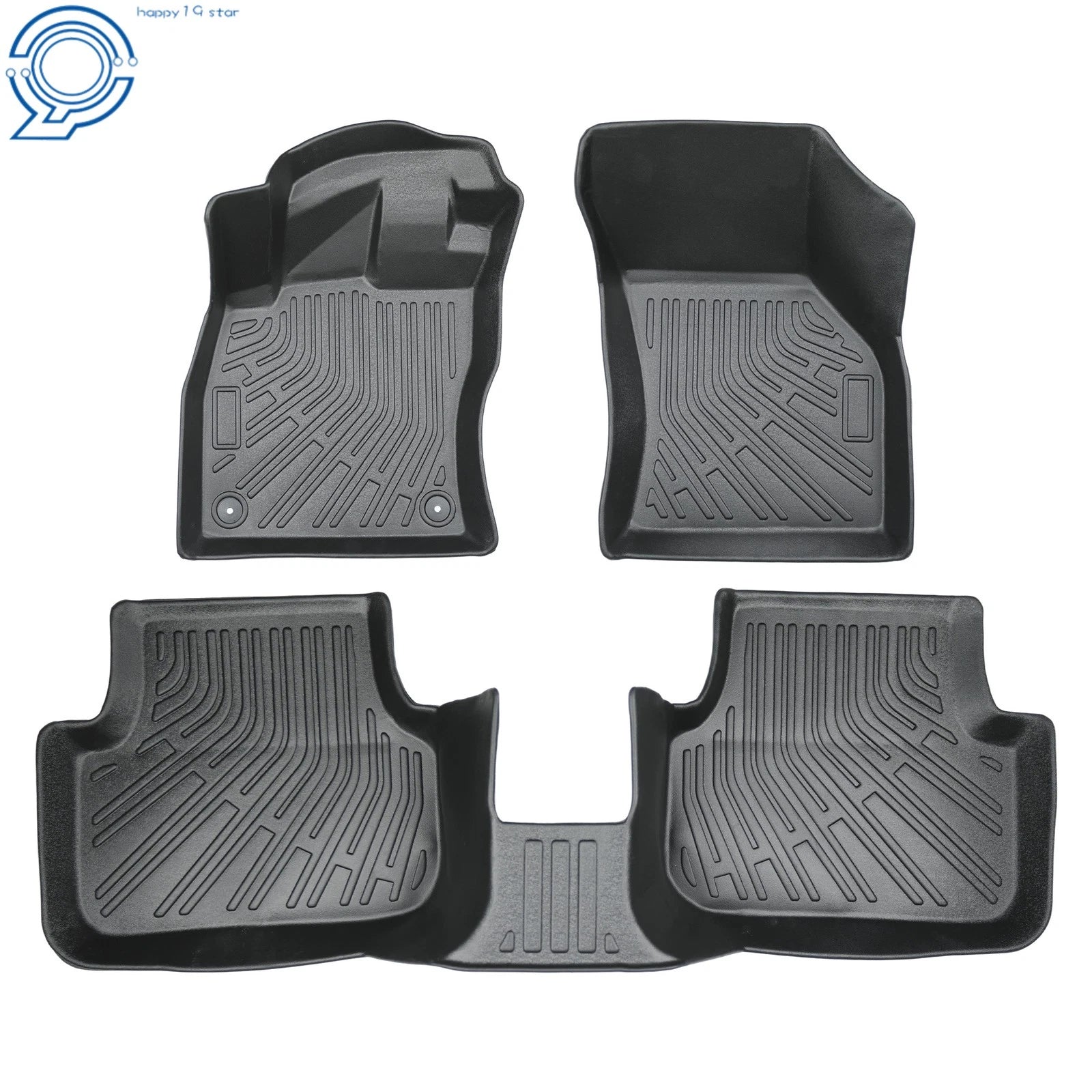 3X Black TPE All-Weather Floor Mats Liner for VW Jetta A7 (2019–2026)