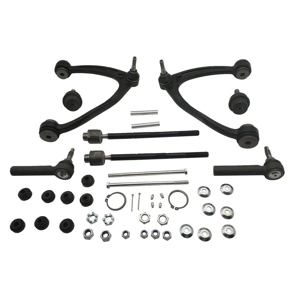 10pc Front Control Arm and Tie Rod Ends Kit for Cadillac Chevy GMC Sierra (2007–2014)