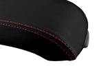 Leather Console Lid Armrest Cover for Ford Edge (2007–2010) Red Stitch