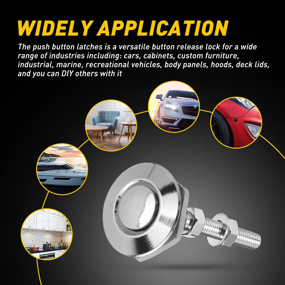 2X Bumper Release Quick Latch Hood Pin Lock Clip for Make Model (YYYY–YYYY)
