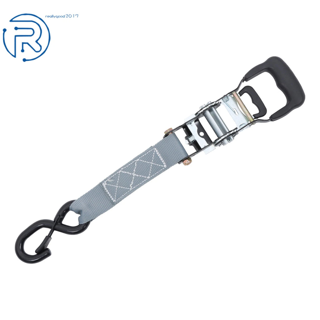 Set of 4 Tie Downs 1.6" × 8' Ratchet Straps 5208Lbs with S Hook Gray