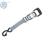 Set of 4 Tie Downs 1.6" × 8' Ratchet Straps 5208Lbs with S Hook Gray