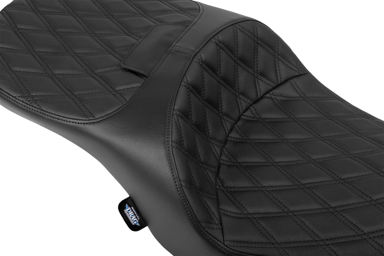 Freedom Seat for Harley-Davidson (2014–2023) - Black Vinyl Double Diamond