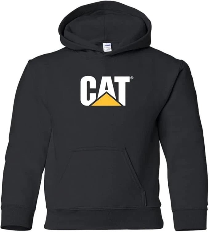 Toddler Hoodie Sweatshirt for Caterpillar Equipment (Black)