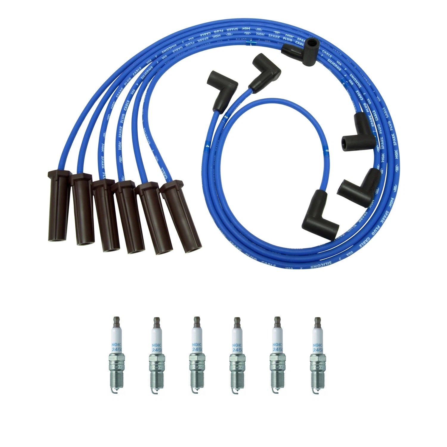 NGK Wire Set & 6 Laser Platinum Spark Plugs for Chevrolet Lumina (1990–2001)