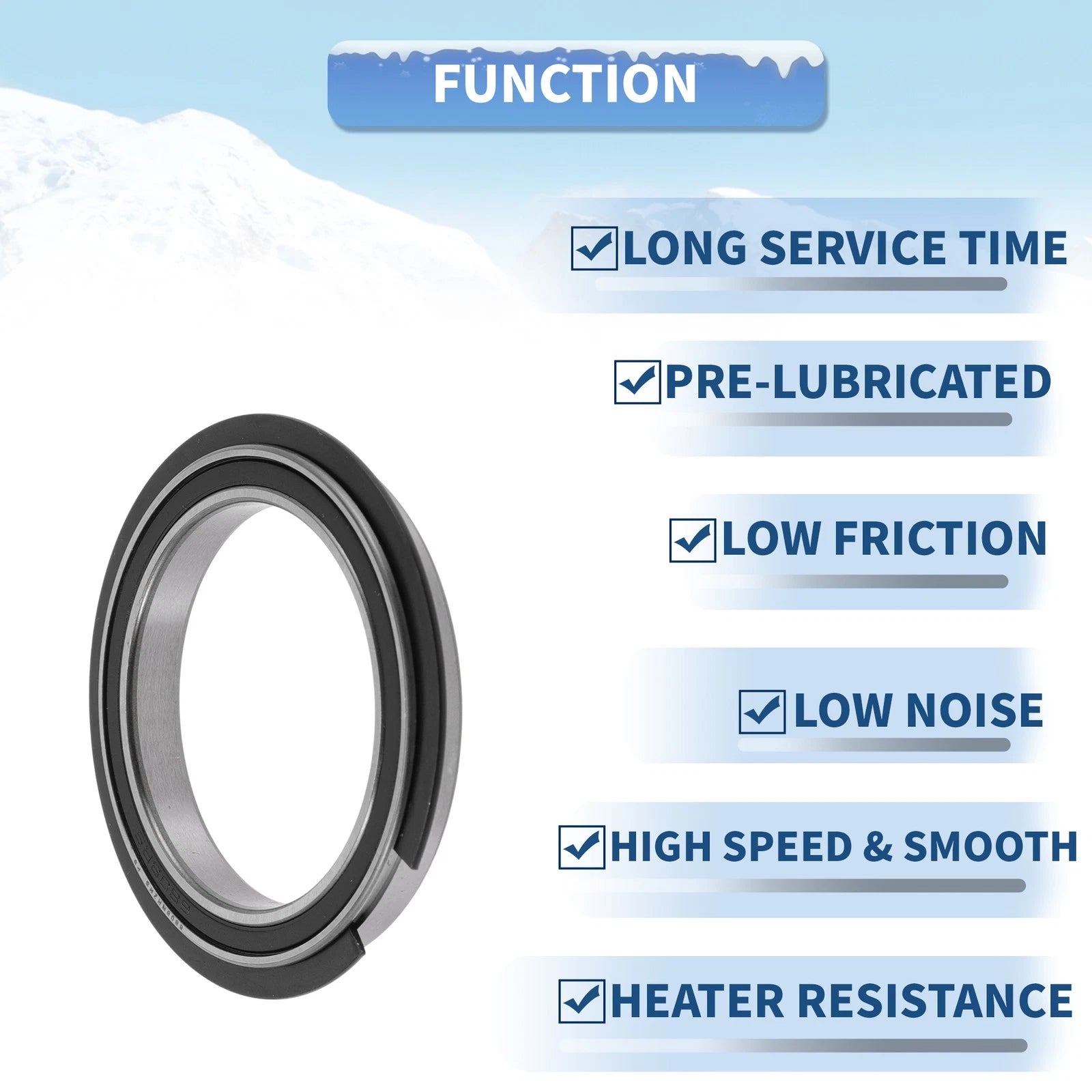 Deep Groove Ball Bearing 6808NR2RS for Scooter Skateboard (40x52x7mm)