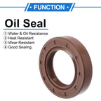 2X Oil Seal Rotary Shaft Seal FKM Rubber 30x50x10mm  