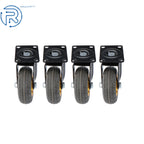 Set of 4 Heavy Duty 4" Rubber Casters for Smooth 360° Movement