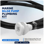 Bilge Pump Plumbing Kit for Five Oceans (3/4 IN x 7 FT Hose)