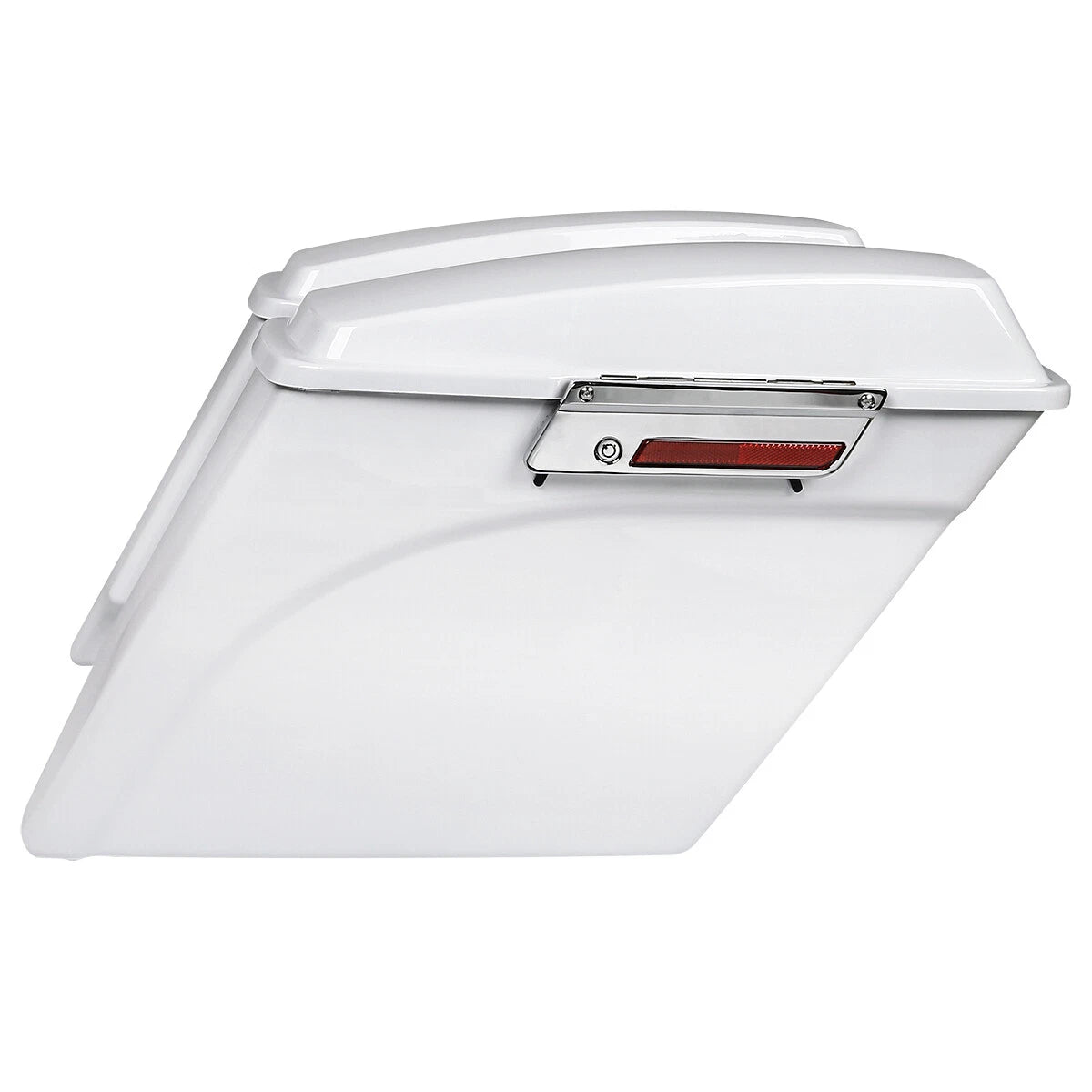 5" Stretched White Hard Saddlebags for Harley Electra Street Glide (1993–2013)
