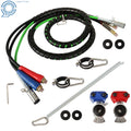 Set of 4 Air Line Hose Assemblies for Semi Truck Tractor Trailer (12 Feet)