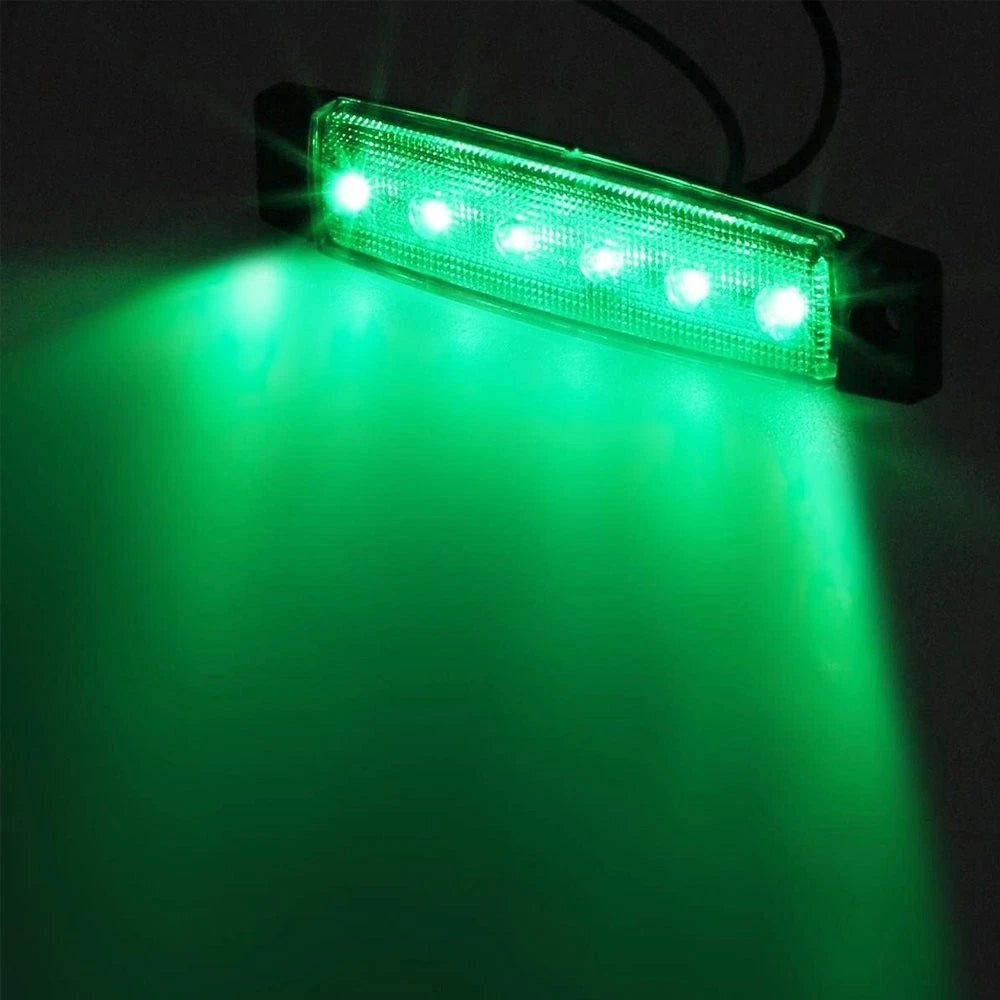 10PCS Green LED Rock Light Strip for Off Road Truck Car ATV SUV