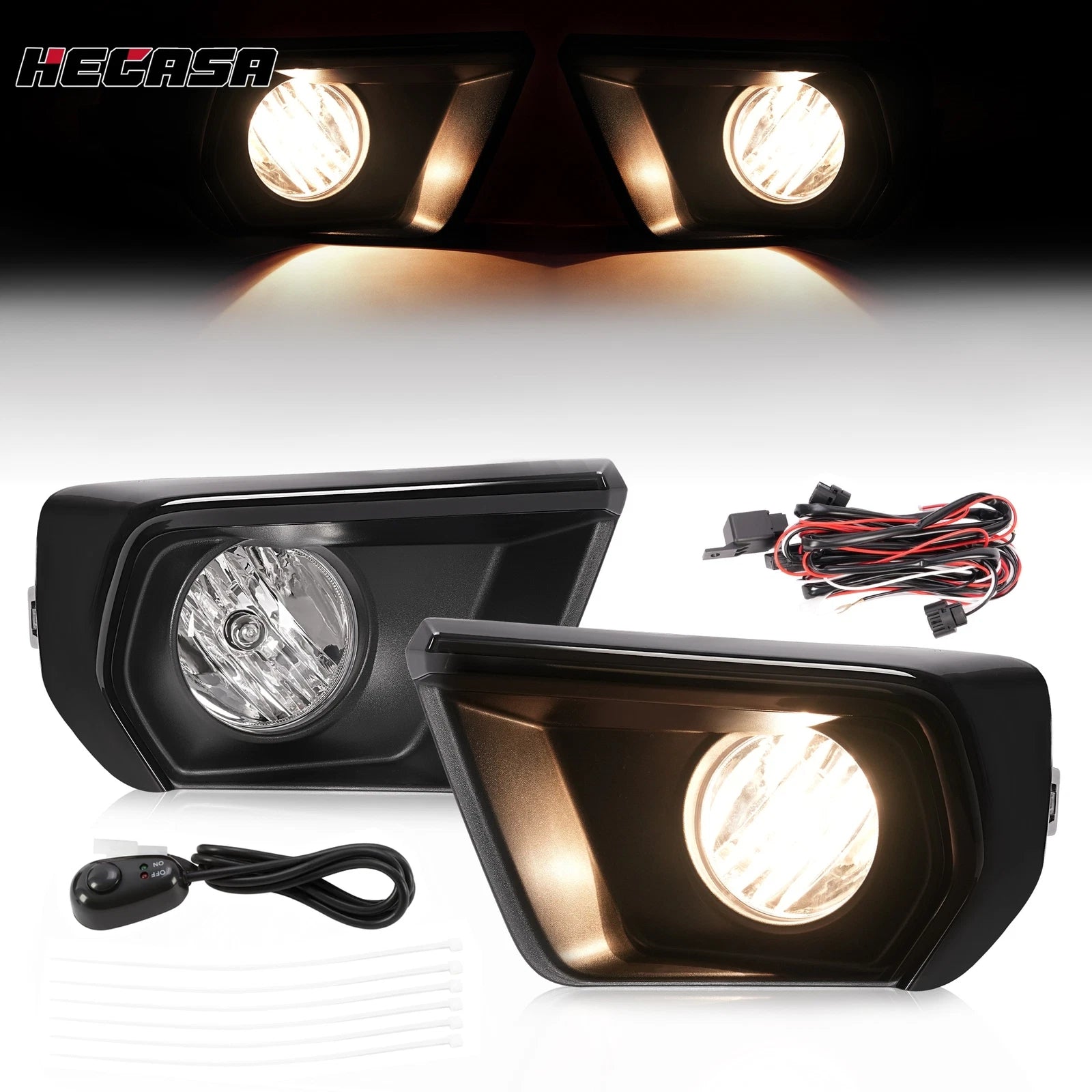 Fog Light Lamp Kit for Chevy Colorado (2021–2022) with Black Bezel