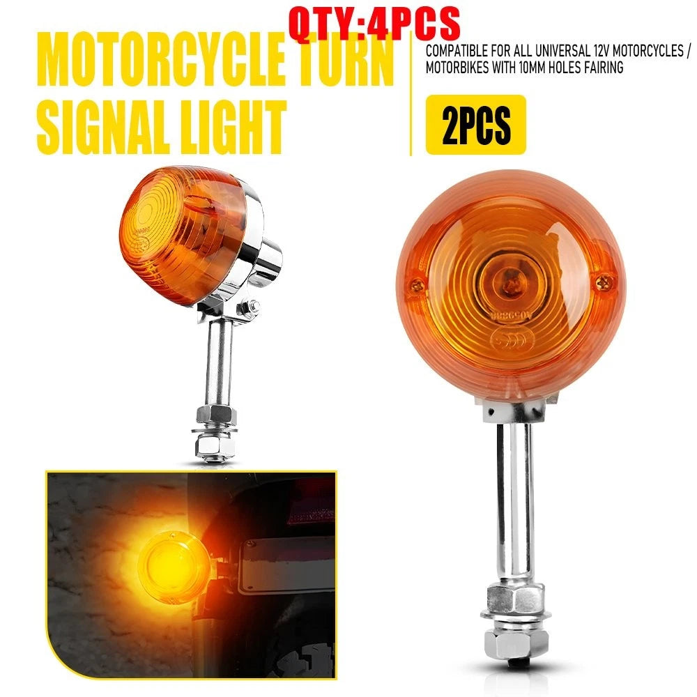 Pair Turn Signal Lights for Honda C70 CT70 CT90 XL100 CB350 (1970–1980)