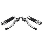 Silver Extendable Brake Clutch Levers & Handlebar Grips for Suzuki GSXR150