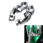 1 1/4" Chrome Short Angled Adjustable Highway Foot Peg Mount Kit for Harley