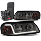 LED DRL Tube Headlights for Chevy Impala (2000–2005) - Smoked Amber Signal