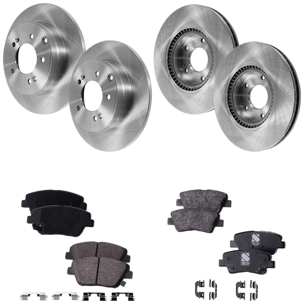 Brake Disc and Pad Kit for Hyundai Sonata, Kia Optima (2011–2016)