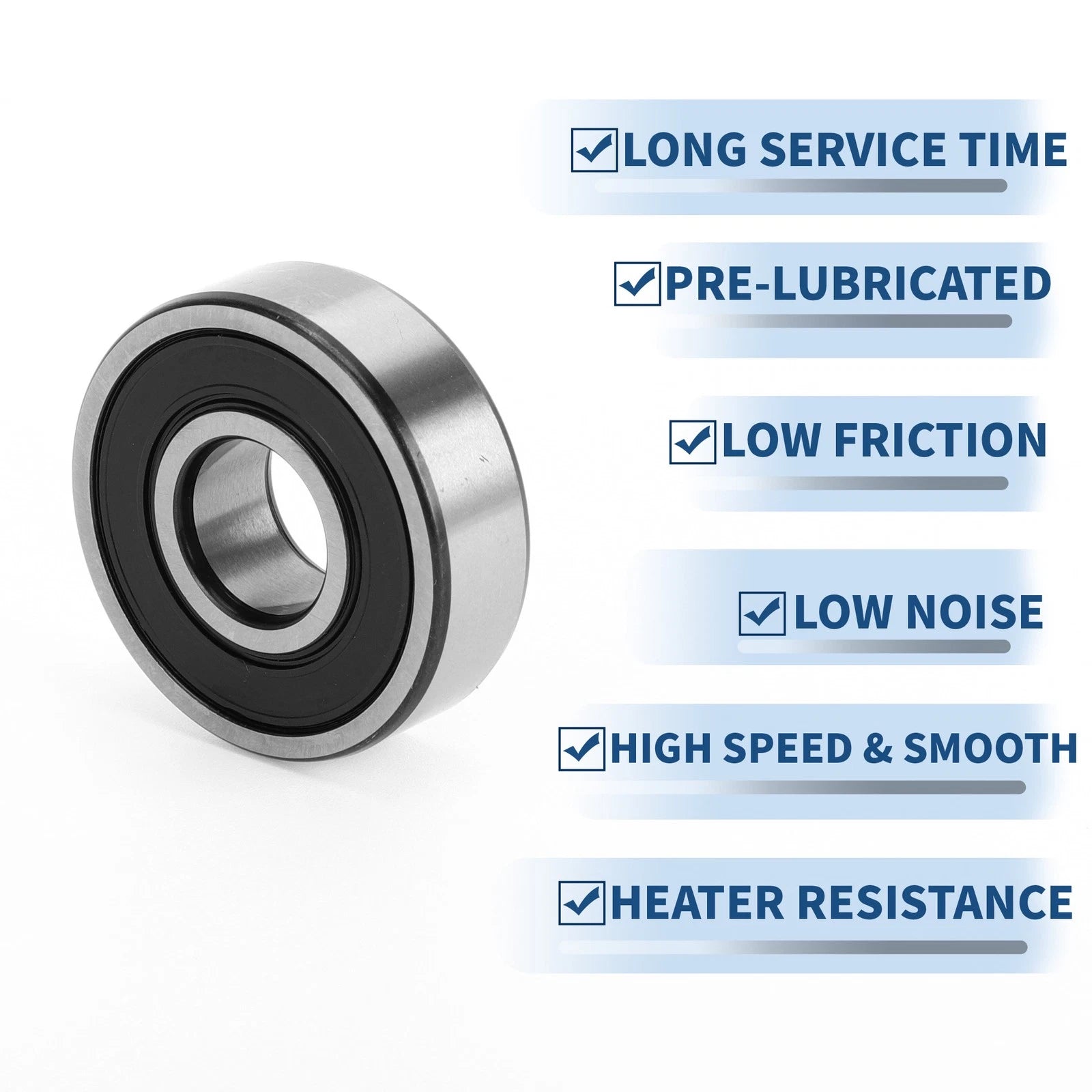 6201VV Deep Groove Ball Bearing for Scooter Skateboard Wheel (12x32x10mm)