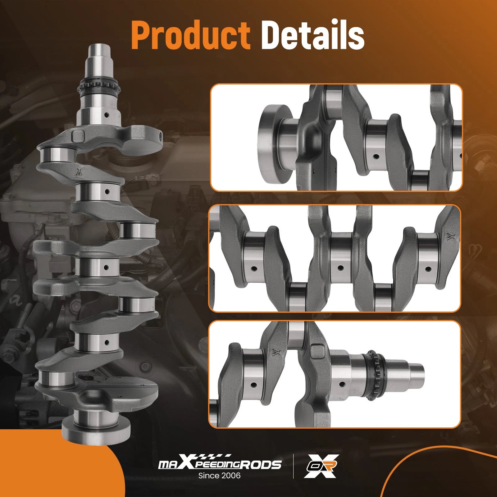 Crankshaft G4NA 2.0L for Hyundai Tucson, Kia Optima, Soul (2012–2019) 623V6-2EH00