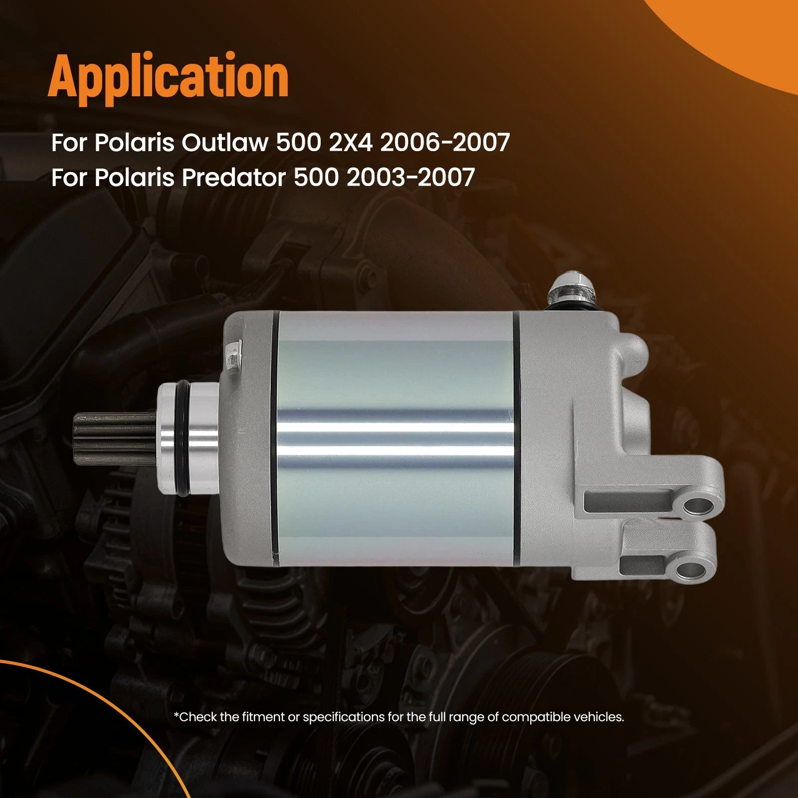 9 Teeth Starter Motor for Polaris Predator 500 (2003–2007) 3088069 RS41242