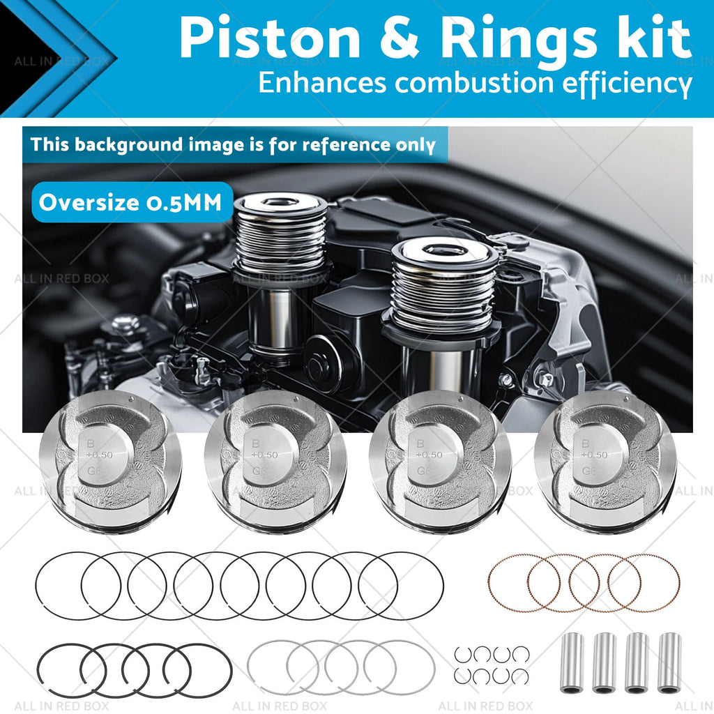 Piston & Ring Set 0.5MM for Hyundai Kia Accent Rio 1.6L (2012–2016)