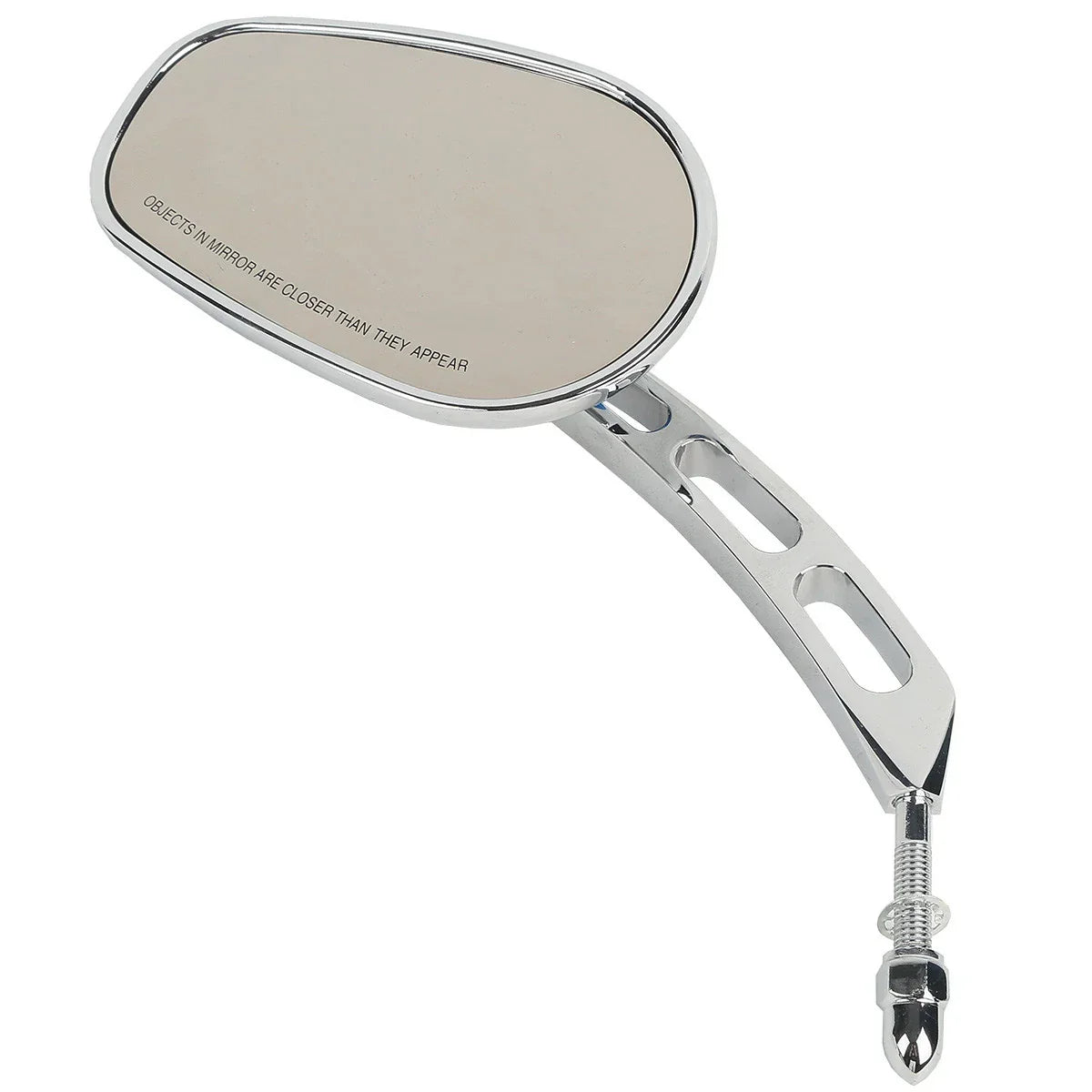 8mm Black/Chrome Rearview Mirrors for Harley Fat Bob Softail Deluxe (2008-2016)