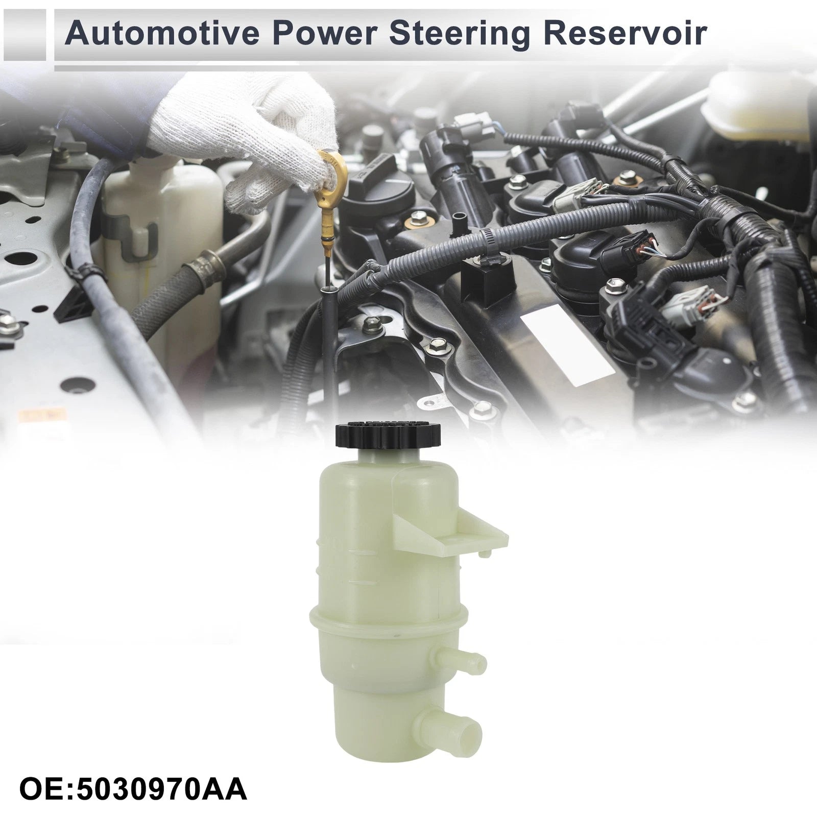 Power Steering Reservoir for Dodge Viper (2008–2017) No. 5030970AA Beige