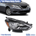 Right Passenger Side Halogen Headlight for Nissan Sentra (2016–2019)