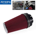 4" Red High Flow Inlet Cone Cold Air Intake Filter for Various Models