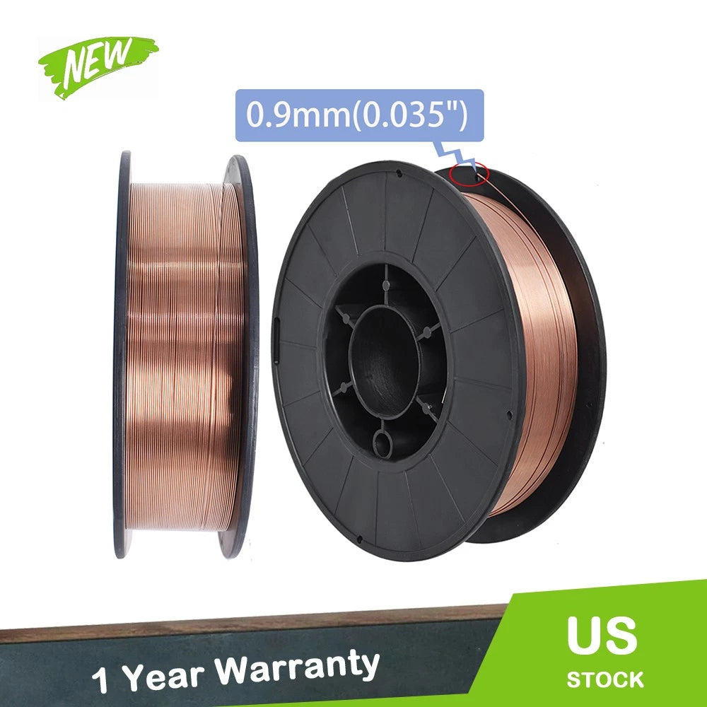 2 Pack ER70S-6 Mild Steel MIG Welding Wire 0.035" (0.9mm) 10-lbs Roll