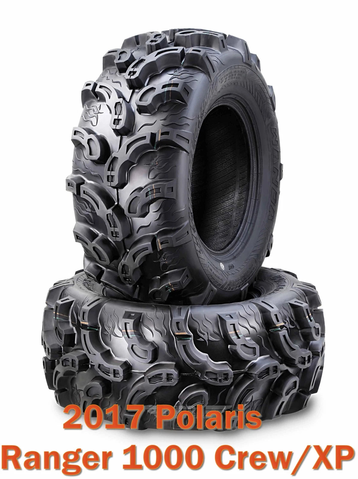 Set of 2 Front Tires for Polaris Ranger 1000 Crew/XP (2017) 26x9-12 Super Lug Mud