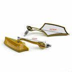 Rear View Mirrors 8mm 10mm for Motorcycle Chopper Cruiser Dirt Bike (US)