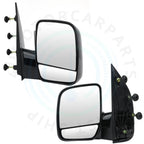 2PC Black Manual Folding Side View Mirrors for E-150 E-250 E-350 (1992–2014)