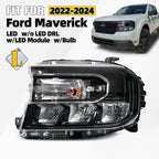 Black LED Headlight for Ford Maverick XL XLT (2022–2024)