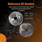 Set of 4 Rear Brake Rotors & Ceramic Pads for GMC Terrain (2010–2017) 55178 D1275