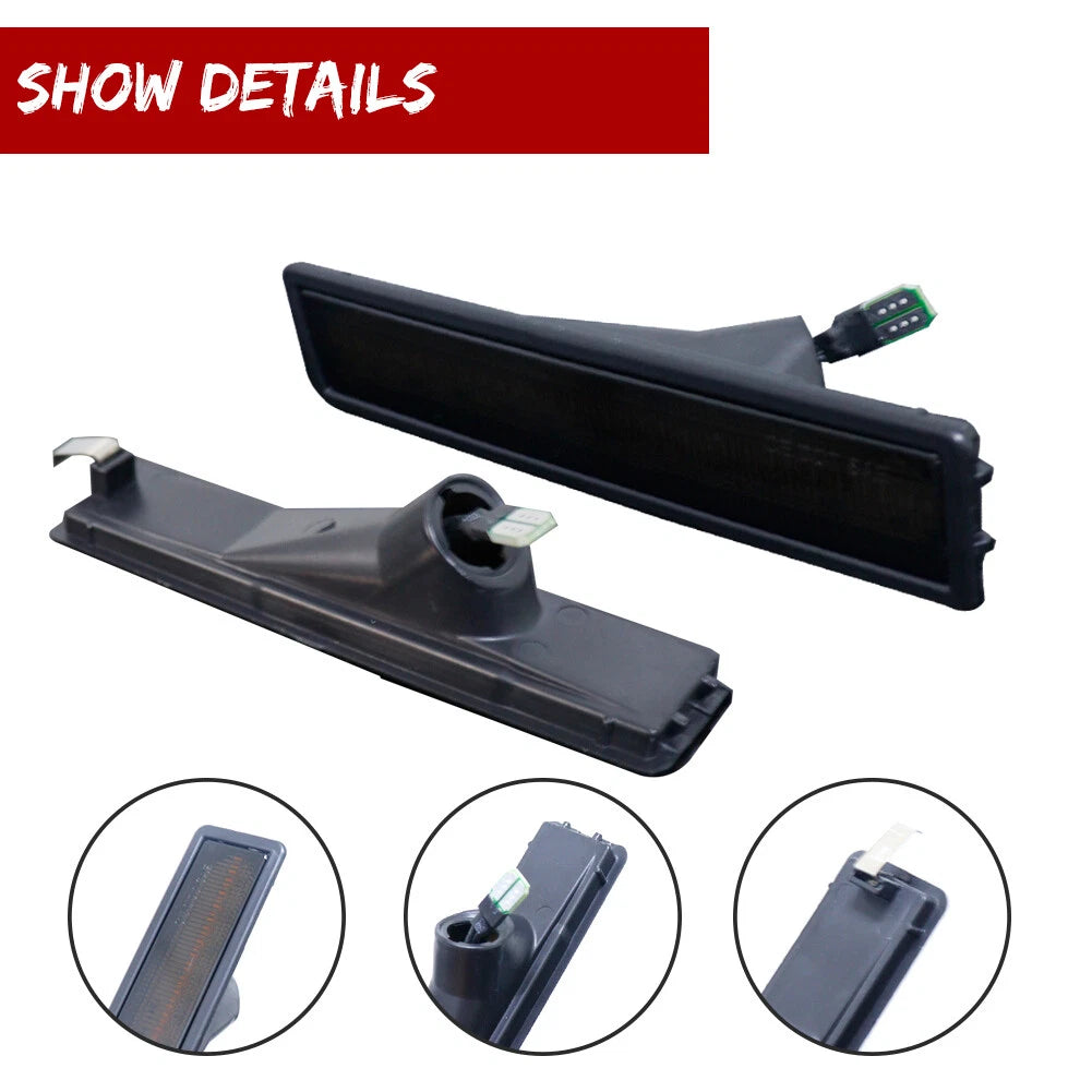 Set of 4 Smoked LED Side Marker Parking Lights for BMW E30 E34