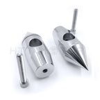 2 1/4" Chrome Spike Handlebar Risers for Harley Softail Dyna Sportster (Custom)