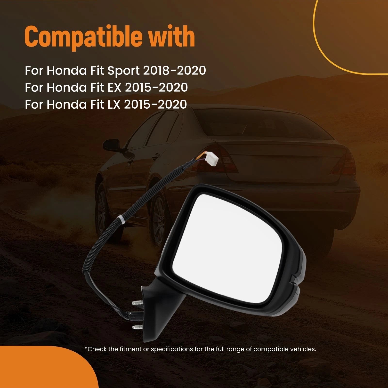Passenger Right Side Mirror for Honda EX/LX/Sport (2015–2020) 76208T5RA01