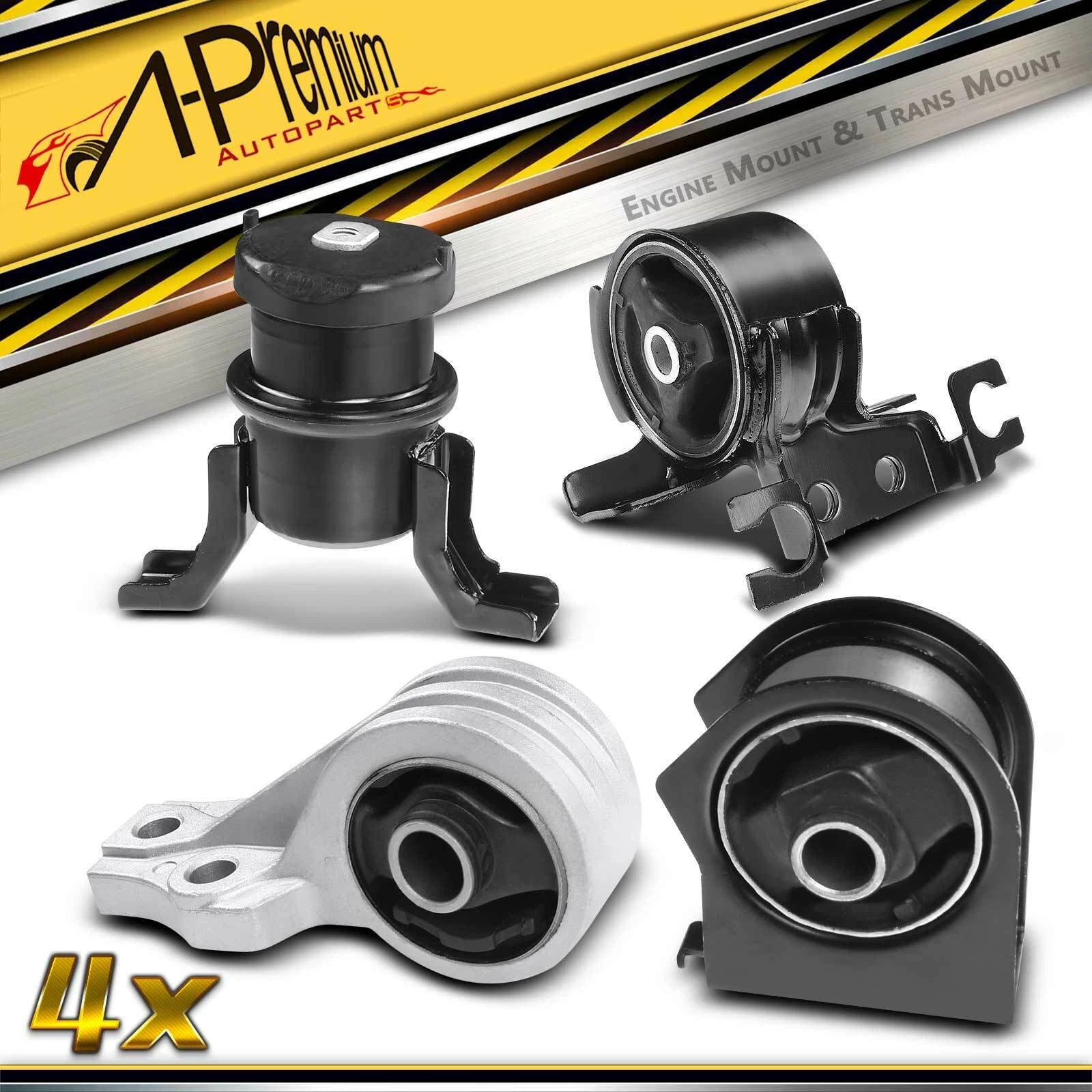 Set of 4 Engine Motor & Transmission Mounts for Ford Escape (2005–2012)