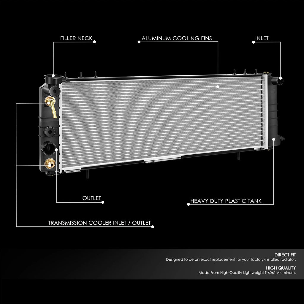 Full Aluminum Core Cooling Radiator for Jeep Cherokee/Comanche (1991–2001) DPI 1193