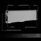 Full Aluminum Core Cooling Radiator for Jeep Cherokee/Comanche (1991–2001) DPI 1193